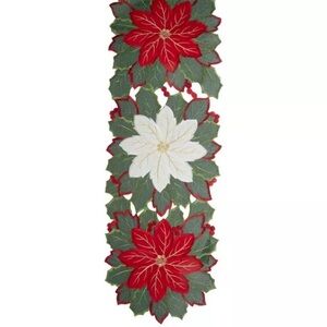 Festive Poinsettia Table Runner NWT Hobby Lobby